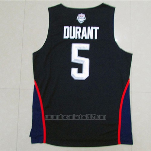 Camiseta USA 2016 Kevin Durant #5 Azul